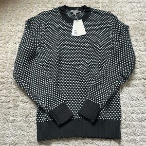 COS Two-Tone Heavy Gauge Crewneck Knit Sweater